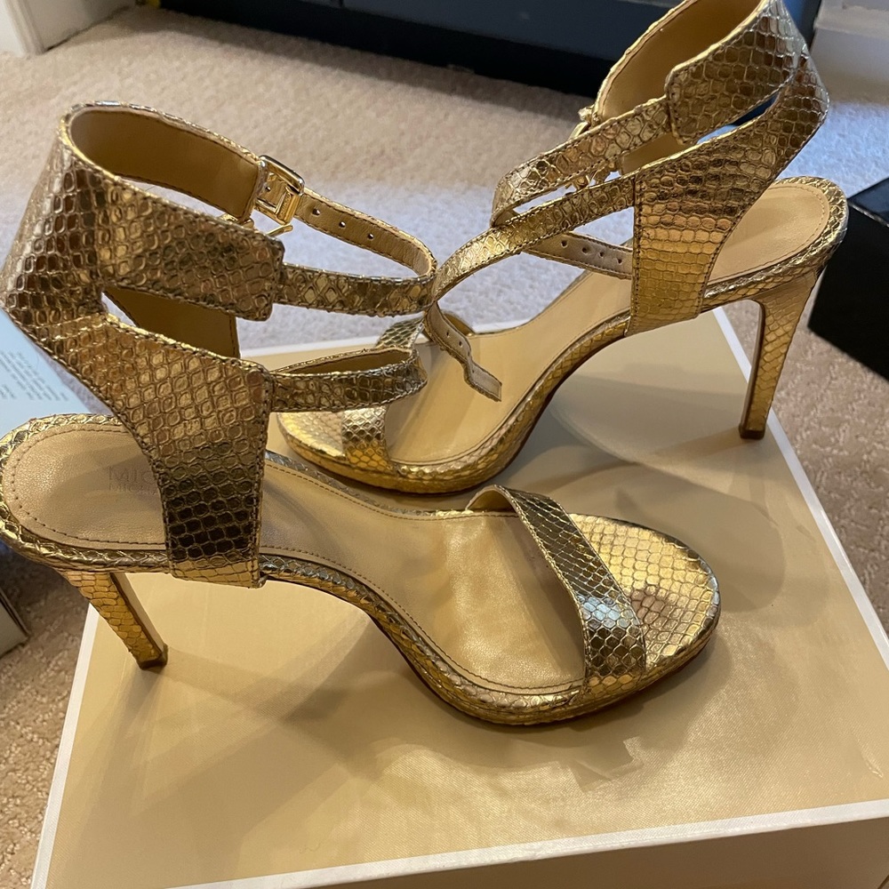Michael Kors Metallic Ashby Sandals